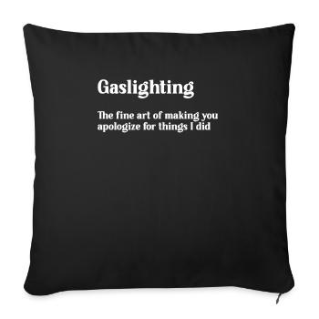 Véritable éclairage au gaz professionnel - Housse de coussin décorative 45 x 45 cm - noir - Devant