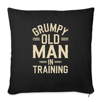 Grumpy Old Man Grumpy - Sofa pillowcase 17,3'' x 17,3'' (45 x 45 cm) - black - Front