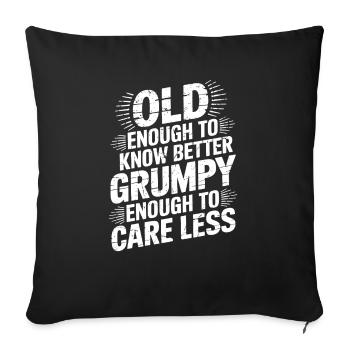 Grumpy Old Man Grumpy - Sofa pillowcase 17,3'' x 17,3'' (45 x 45 cm) - black - Front