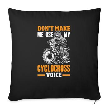 Gravel Bike Cyclocross With Cyclocross - Sofa pillowcase 17,3'' x 17,3'' (45 x 45 cm) - black - Front