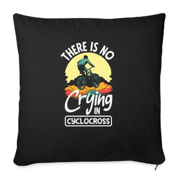 Gravel Bike Cyclocross With Cyclocross - Sofa pillowcase 17,3'' x 17,3'' (45 x 45 cm) - black - Front