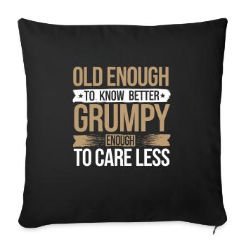 Grumpy Old Man Grumpy - Sofa pillowcase 17,3'' x 17,3'' (45 x 45 cm) - black - Front