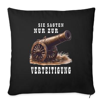 LE , DISAIENT-ILS, N’ÉTAIT QUE POUR SE DÉFENDRE - Housse de coussin décorative 45 x 45 cm - noir - Devant