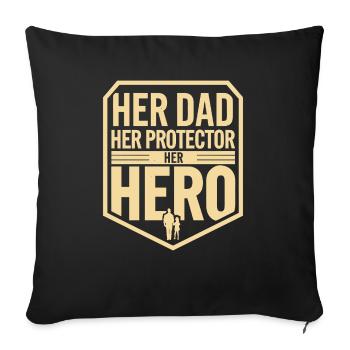 Geschenke Zum Vatertag Für Papa - Sofakissenbezug 45 x 45 cm - Schwarz - Vorne