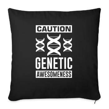 Test ADN génétique Crispr Microbiology - Housse de coussin décorative 45 x 45 cm - noir - Devant