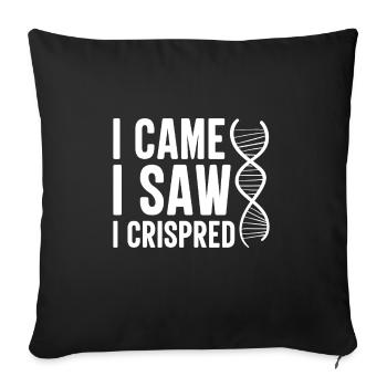 Test ADN génétique Crispr Microbiology - Housse de coussin décorative 45 x 45 cm - noir - Devant