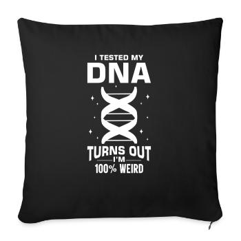 Test ADN génétique Crispr Microbiology - Housse de coussin décorative 45 x 45 cm - noir - Devant