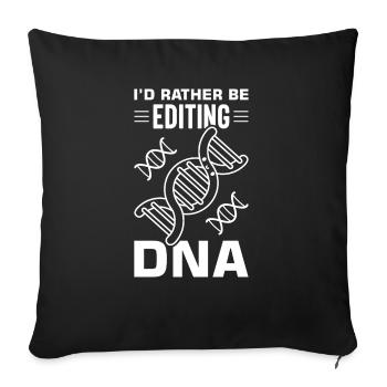 Test ADN génétique Crispr Microbiology - Housse de coussin décorative 45 x 45 cm - noir - Devant