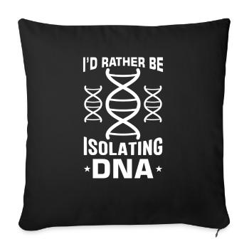 Test ADN génétique Crispr Microbiology - Housse de coussin décorative 45 x 45 cm - noir - Devant