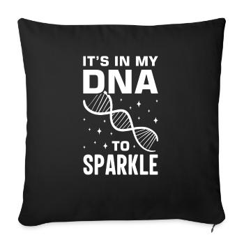 Test ADN génétique Crispr Microbiology - Housse de coussin décorative 45 x 45 cm - noir - Devant