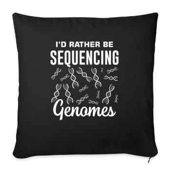Test ADN génétique Crispr Microbiology - Housse de coussin décorative 45 x 45 cm - noir - Devant
