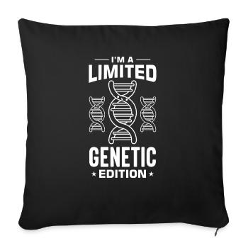Test ADN génétique Crispr Microbiology - Housse de coussin décorative 45 x 45 cm - noir - Devant