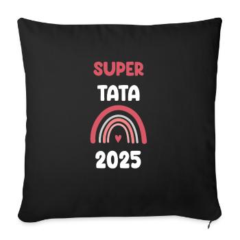 2025 Tata Super Pregnancy Ad - Sofa pillowcase 17,3'' x 17,3'' (45 x 45 cm) - black - Front