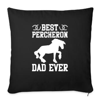 Bester Percheron Vater Aller Zeiten - Sofakissenbezug 45 x 45 cm - Schwarz - Vorne