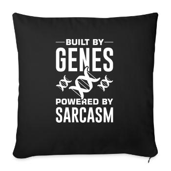 Test ADN génétique Crispr Microbiology - Housse de coussin décorative 45 x 45 cm - noir - Devant