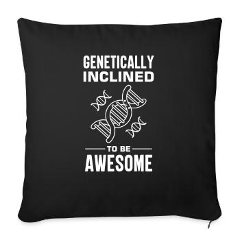 Test ADN génétique Crispr Microbiology - Housse de coussin décorative 45 x 45 cm - noir - Devant