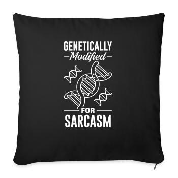 Test ADN génétique Crispr Microbiology - Housse de coussin décorative 45 x 45 cm - noir - Devant
