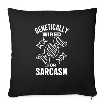 Test ADN génétique Crispr Microbiology - Housse de coussin décorative 45 x 45 cm - noir - Devant