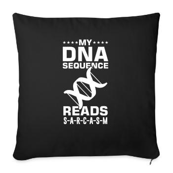 Test ADN génétique Crispr Microbiology - Housse de coussin décorative 45 x 45 cm - noir - Devant