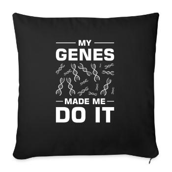 Test ADN génétique Crispr Microbiology - Housse de coussin décorative 45 x 45 cm - noir - Devant