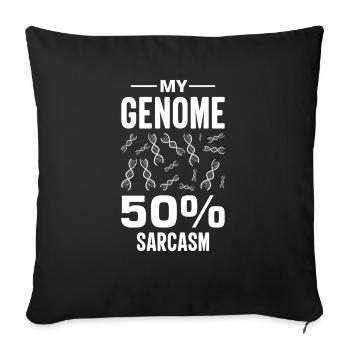 Test ADN génétique Crispr Microbiology - Housse de coussin décorative 45 x 45 cm - noir - Devant