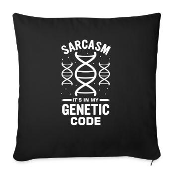 Test ADN génétique Crispr Microbiology - Housse de coussin décorative 45 x 45 cm - noir - Devant