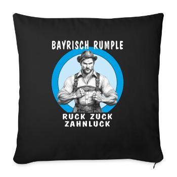 MAN BAVARIAN RUMBLE IN NO TIME AT ALL TOOTH GAP - Sofa pillowcase 17,3'' x 17,3'' (45 x 45 cm) - black - Front