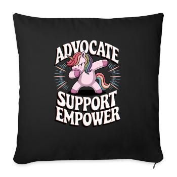 Support Empower advocates - Sofa pillowcase 17,3'' x 17,3'' (45 x 45 cm) - black - Front