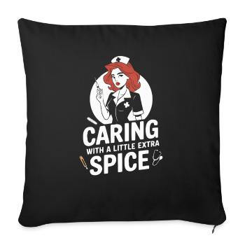 Readhead Nurse Hospital Red Hair RN Ginger Nursing - Sofa pillowcase 17,3'' x 17,3'' (45 x 45 cm) - black - Front