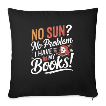 Redhead Bookworm Ginger Hair Reading Books - Sofa pillowcase 17,3'' x 17,3'' (45 x 45 cm) - black - Front