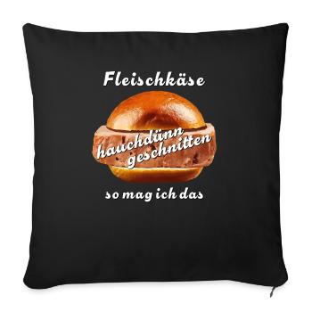Meatloaf sliced wafer-thin - Sofa pillowcase 17,3'' x 17,3'' (45 x 45 cm) - black - Front