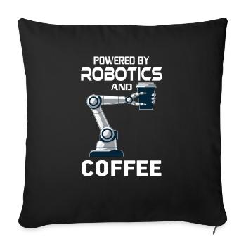 Ai Robotics Geek Tech Humor Robot - Sofa pillowcase 17,3'' x 17,3'' (45 x 45 cm) - black - Front