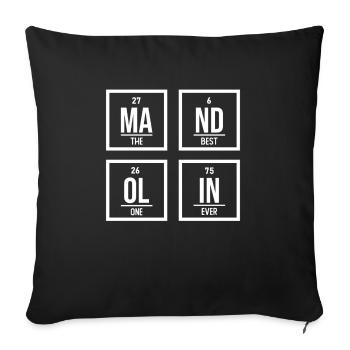 Mandolin, because normal guitars are boring - Sofa pillowcase 17,3'' x 17,3'' (45 x 45 cm) - black - Front