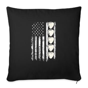 Mandolin, because normal guitars are boring - Sofa pillowcase 17,3'' x 17,3'' (45 x 45 cm) - black - Front