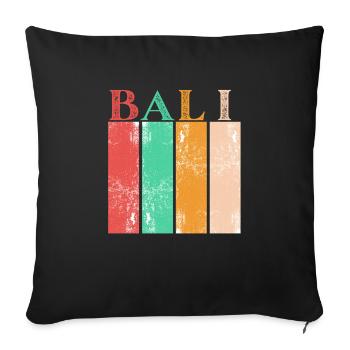 The magic of Bali Indonesia - Sofa pillowcase 17,3'' x 17,3'' (45 x 45 cm) - black - Front