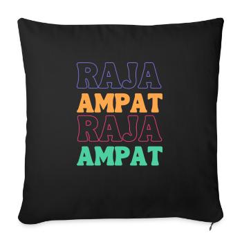 Colorful Raja Ampat - Sofa pillowcase 17,3'' x 17,3'' (45 x 45 cm) - black - Front