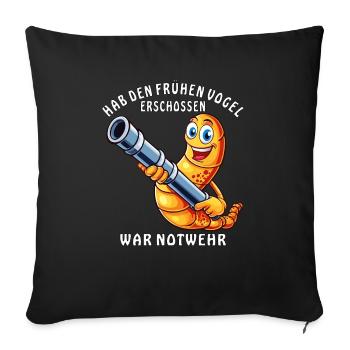 TIR SUR L’AUTODÉFENSE DU LÈVE-TÔT - Housse de coussin décorative 45 x 45 cm - noir - Devant