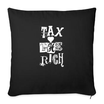 Taxer les riches AOC - Housse de coussin décorative 45 x 45 cm - noir - Devant