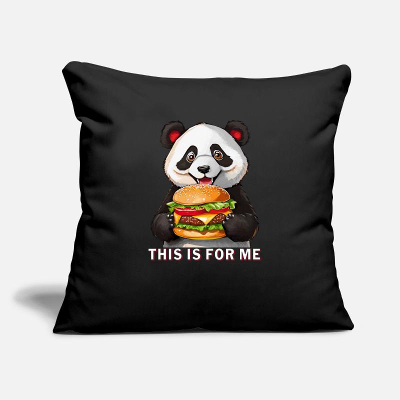 PANDA BEAR BURGER THIS IS FOR ME Sofa pillowcase 17,3'' x 17,3'' (45 x 45 cm)