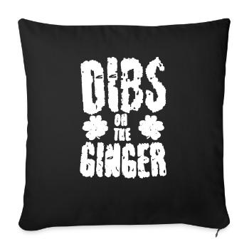 Vintage Dibs On The Ginger Funny Irish Leaf - Sofa pillowcase 17,3'' x 17,3'' (45 x 45 cm) - black - Front