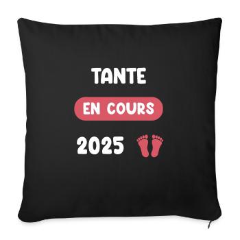 Ongoing 2025 Aunt Announces Pregnancy - Sofa pillowcase 17,3'' x 17,3'' (45 x 45 cm) - black - Front