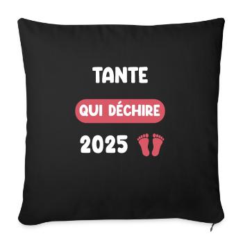 that rocks 2025 aunt announces pregnancy - Sofa pillowcase 17,3'' x 17,3'' (45 x 45 cm) - black - Front