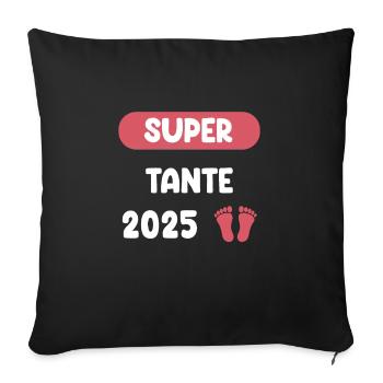 Super 2025 Aunt Announces Pregnancy - Sofa pillowcase 17,3'' x 17,3'' (45 x 45 cm) - black - Front