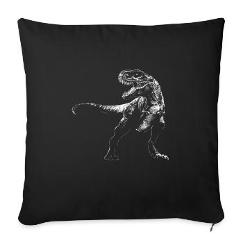Trex Tyrannosaurus Rex T-Rex Dino Dinosaur - Sofa pillowcase 17,3'' x 17,3'' (45 x 45 cm) - black - Front