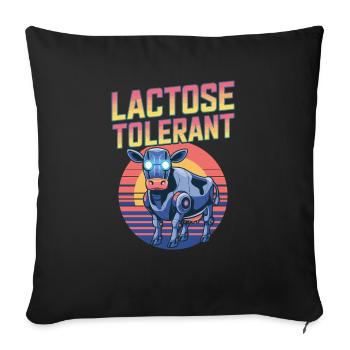 Dairy cow lactose tolerant - Sofa pillowcase 17,3'' x 17,3'' (45 x 45 cm) - black - Front