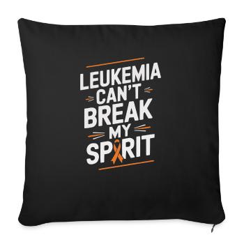 Orange Ribbon Acute Myeloid Leukemia Awareness - Sofa pillowcase 17,3'' x 17,3'' (45 x 45 cm) - black - Front