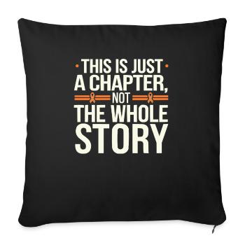 Orange Ribbon Acute Myeloid Leukemia Awareness - Sofa pillowcase 17,3'' x 17,3'' (45 x 45 cm) - black - Front