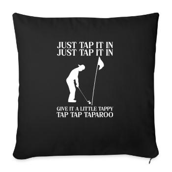 Il suffit de taper Golf Humour Tap Tap Taparoo - Housse de coussin décorative 45 x 45 cm - noir - Devant