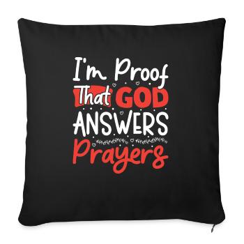 God Jesus Pastor Chrstian - Sofa pillowcase 17,3'' x 17,3'' (45 x 45 cm) - black - Front