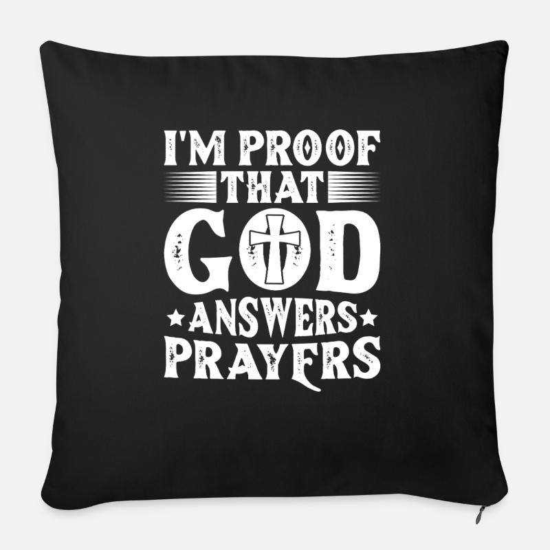 Gott Jesus Pfarrer Chrstian - Sofakissenbezug 45 x 45 cm - Schwarz